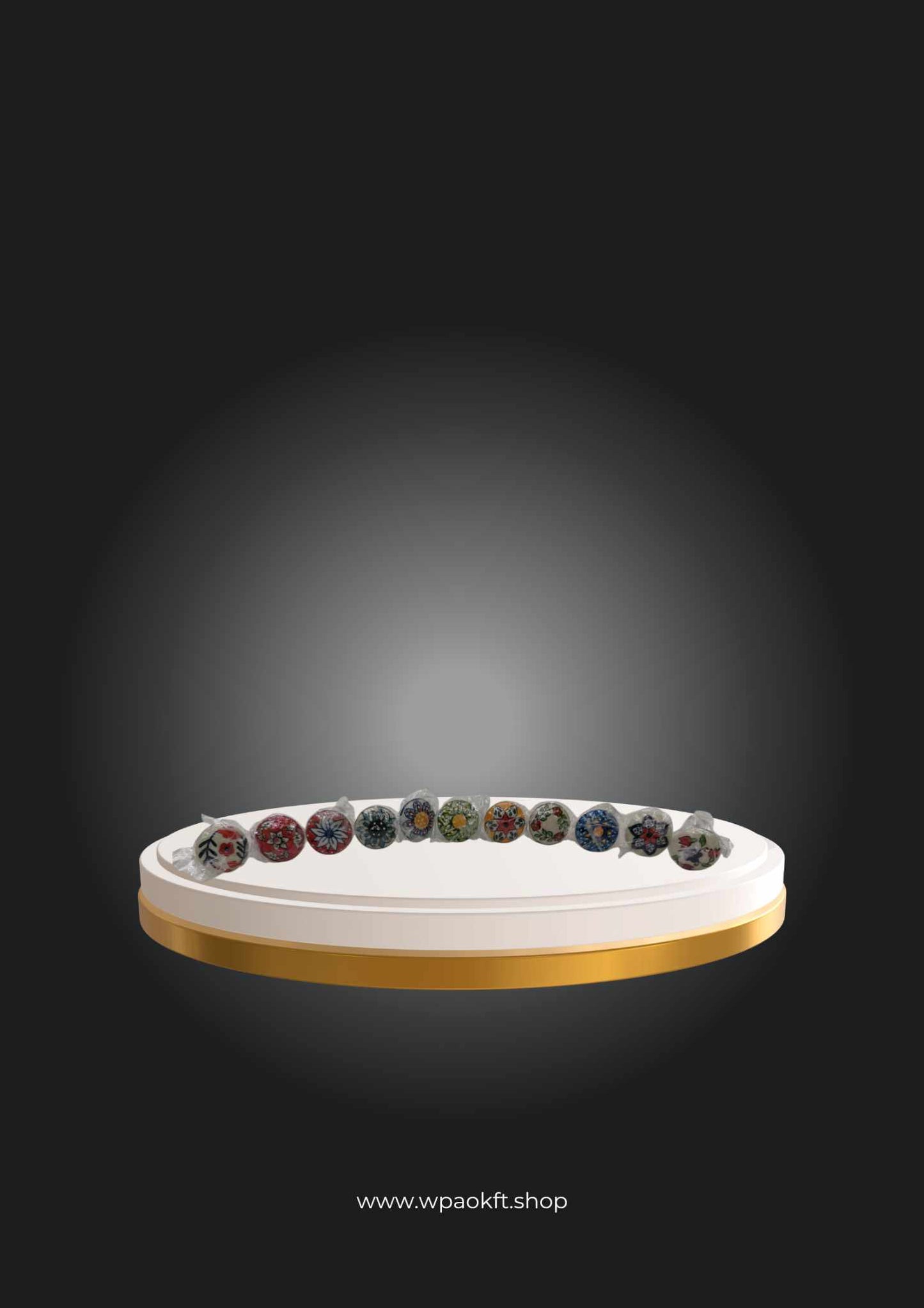 Kézzel készített fiók gombok - doboz 11 gombbal