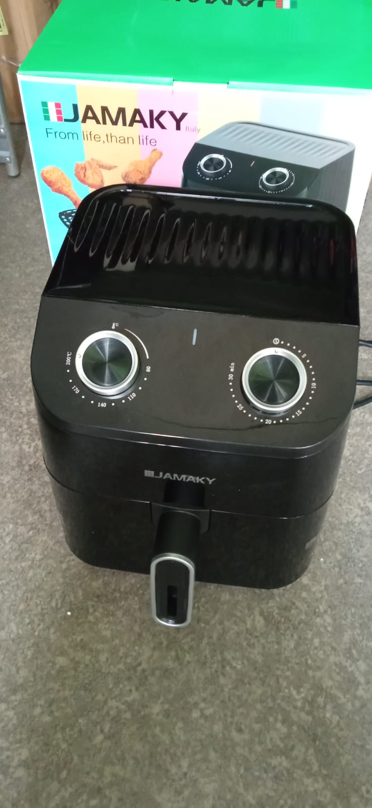 Forrólevegős sütő Jamaky JMK5004 5,5 l – Egészséges sütés olaj nélkül, nagy kapacitással