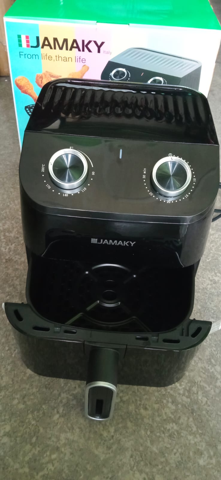 Forrólevegős sütő Jamaky JMK5004 5,5 l – Egészséges sütés olaj nélkül, nagy kapacitással