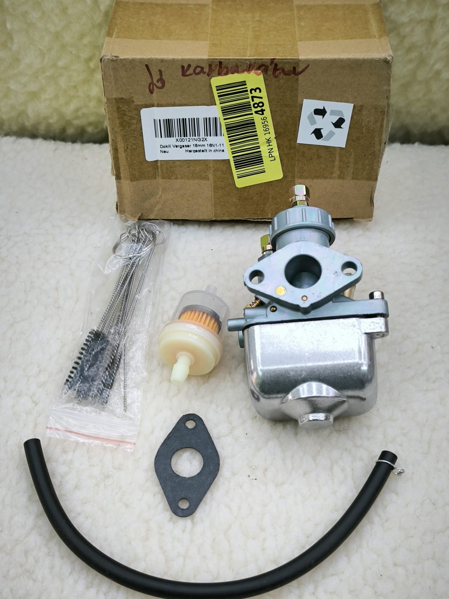 Tuning Dokili 16mm-es karburátor Simson-hez S50 S51 S53 S70 KR51/2 ZT / Széntisztító készlet & üzemanyagszűrő tömítés
