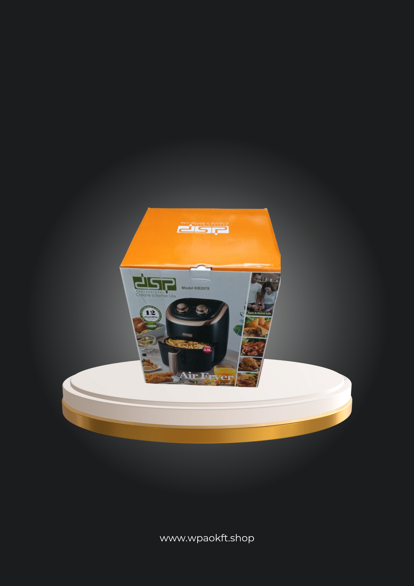 Forrólevegős sütő DSP KB2078 3,5 l – Kompakt air fryer kisebb háztartásokhoz