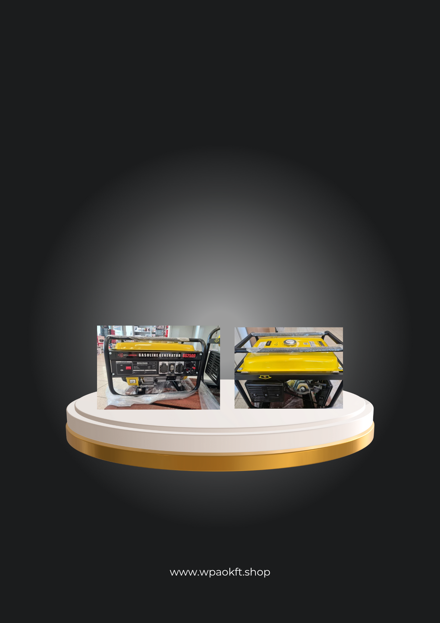 BS2500 Áramfejlesztő – 2,3 kW-os hordozható generátor háztartási és ipari használatra – 2,3 kW teljesítményű benzinmotoros áramfejlesztő 15 literes üzemanyagtartállyal és AVR funkcióval