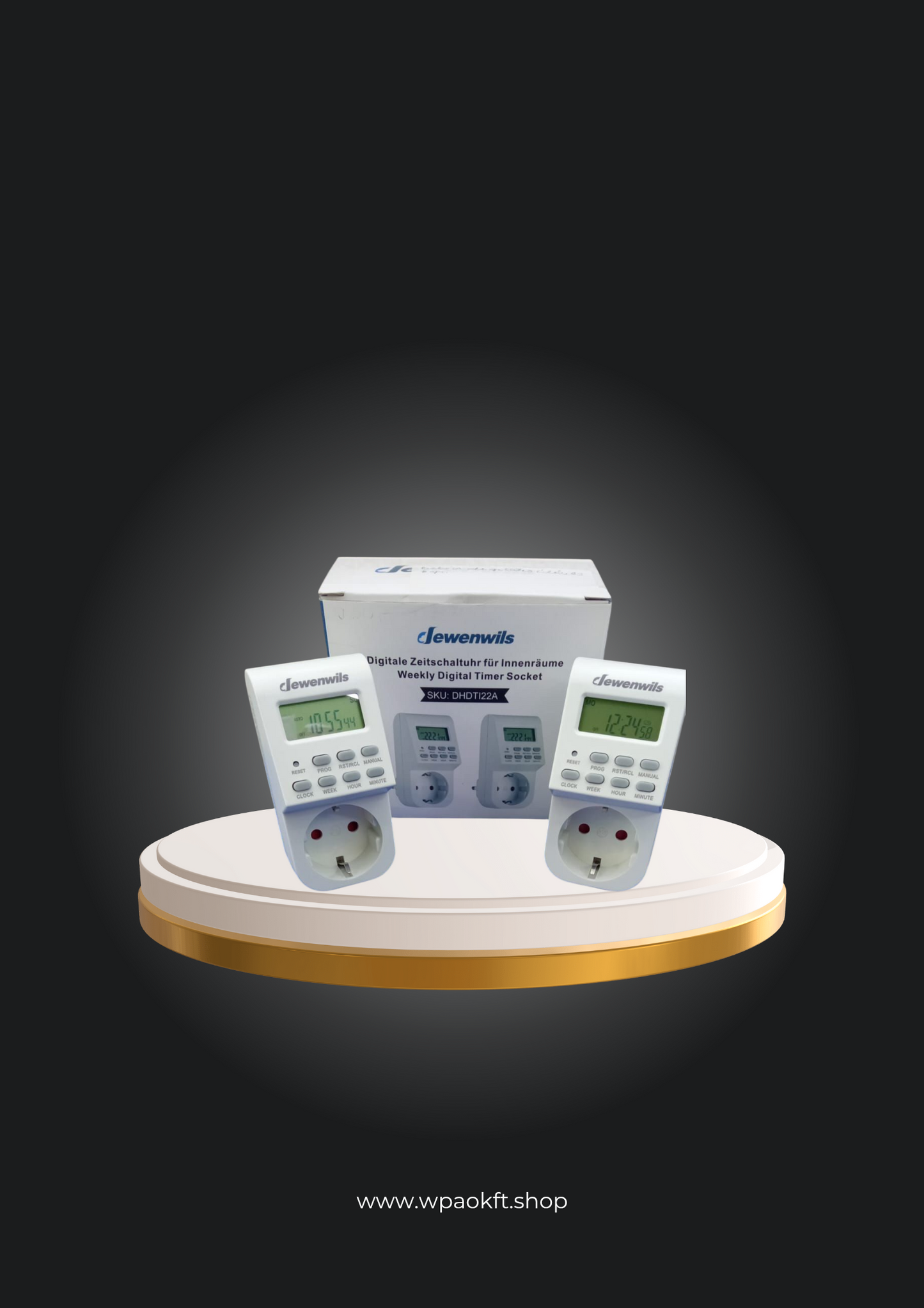 Dewenwils DHDTI22A digitális időzítő aljzat, elektronikus időzítő 20 konfigurálható kapcsolási programmal