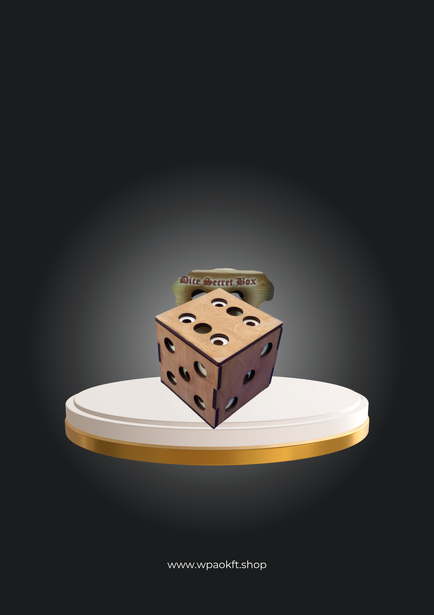 Kocka titkos doboz - titkos doboz - nehézség 5/6 - ajándék doboz - puzzle játék - Leonardo da Vinci kollekció