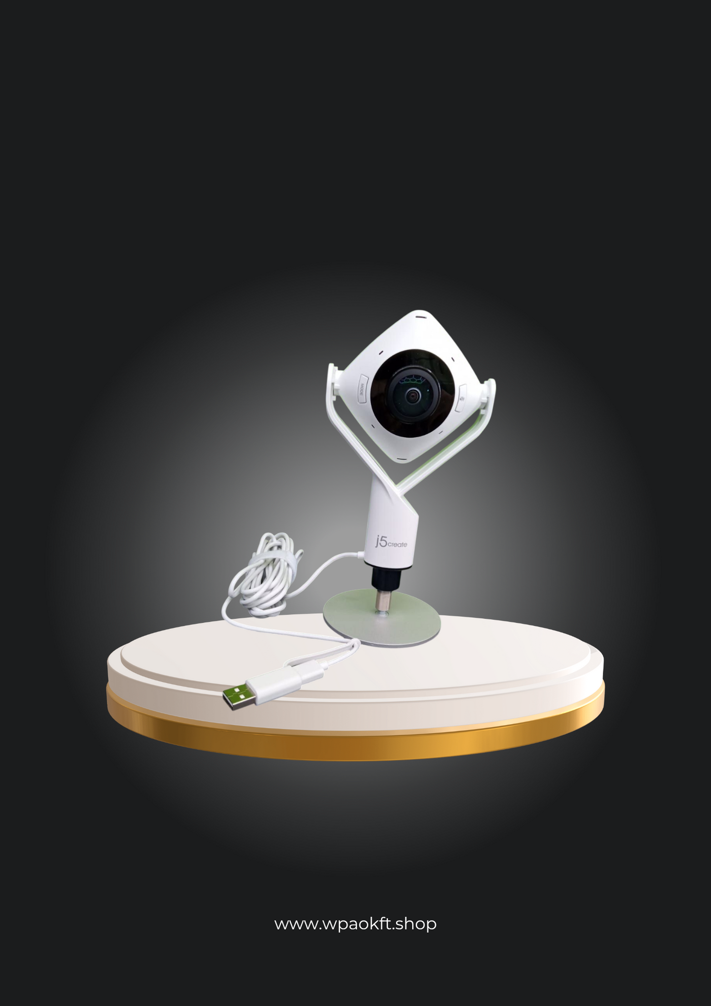 j5create 360 fokos videokonferencia kamera, videokonferenciákhoz, online tanfolyamokhoz