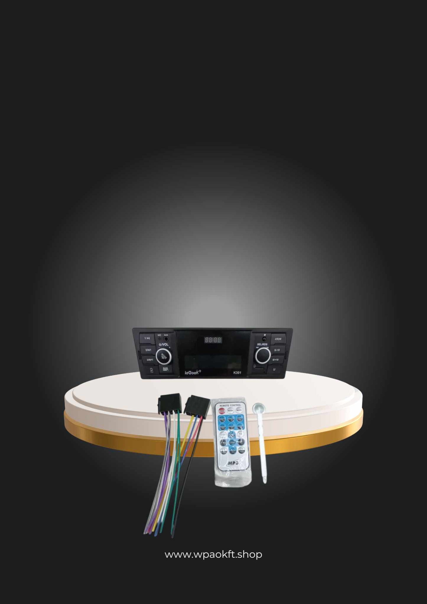 ieGeek Bluetooth autórádió RDS/MP3/FM/AM/SD/AUX/USB funkció