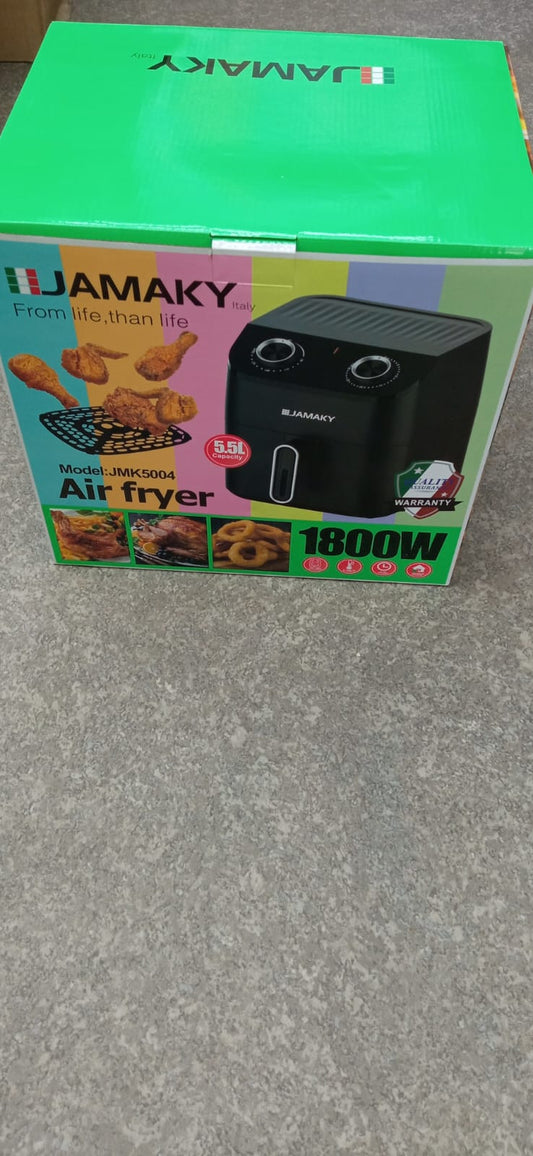 Forrólevegős sütő Jamaky JMK5004 5,5 l – Egészséges sütés olaj nélkül, nagy kapacitással