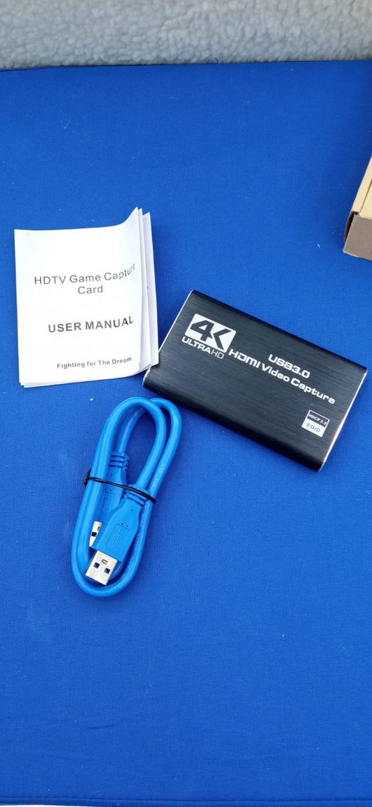 USB 3.0 és HDMI játékrögzítő kártya, HDMI rögzítőkártya 4K Ultra HD HDMI és USB 3.0 közötti rögzítés DSLR kamerán keresztül HDTV PS 3/4, Switch, Xbox One és Xbox 360, Wii U és több más játékhoz