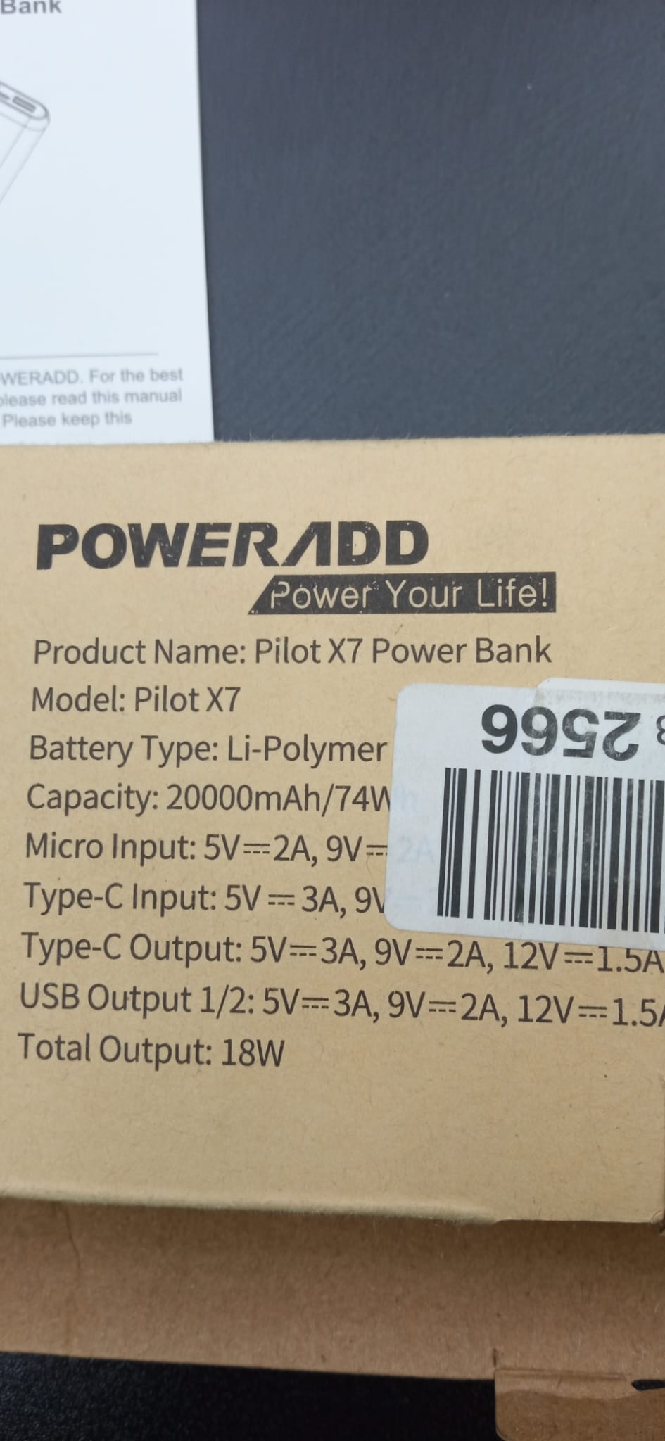 Powerbank POWER ADD Pilot X7 - 20000 mAh