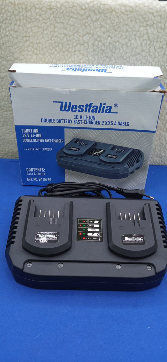 Westfalia dupla gyorstöltő 3,5 A DASLG 18 V Cikkszám: 942459