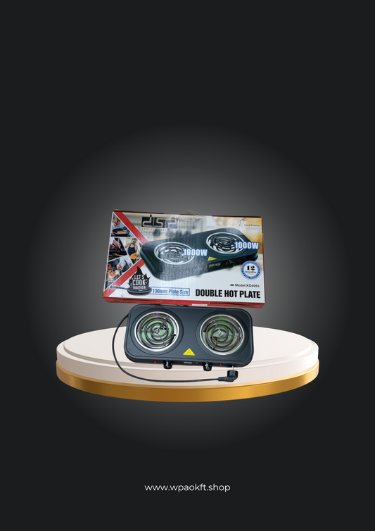 Dupla Főzőlap DSP KD4055 – Kompakt és hordozható dupla főzőlap állítható hőmérséklet-szabályozással és rozsdamentes acél felülettel