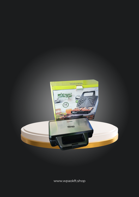 Szendvicssütő DSP KC1199 Kiváló minőségű szendvicssütő gyors és egyenletes sütéssel, kompakt és könnyen tisztítható kialakítással.