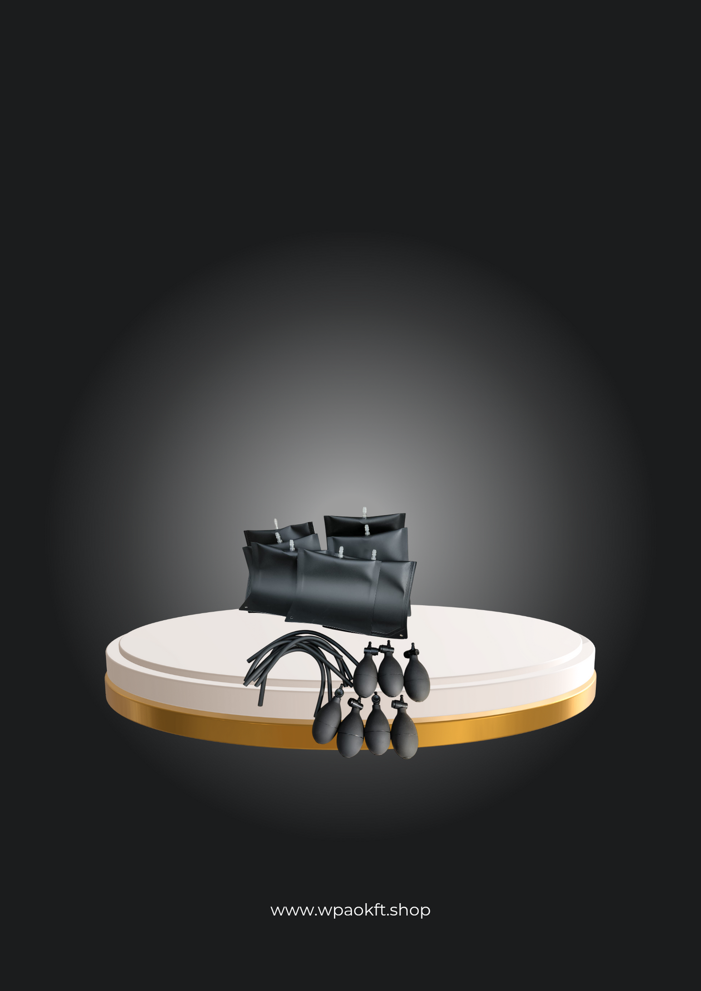 QWORK karosszéria párna pumpa - 7 db. - felfújható emelőpárna az ajtóablakok beszereléséhez és az autójavításhoz