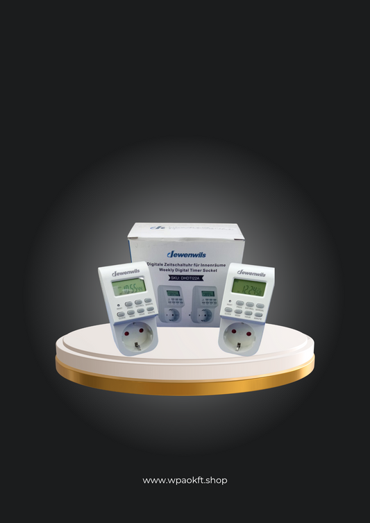 Dewenwils DHDTI22A digitális időzítő aljzat, elektronikus időzítő 20 konfigurálható kapcsolási programmal