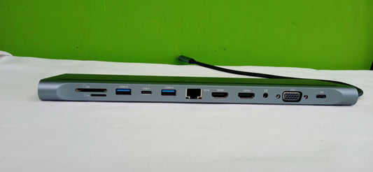 MST 12 PORTOS KETTŐS HDMI HUB USB C HDTV MULTIFUNKCIÓS ADAPTER, MODELLSZÁM: C12H01